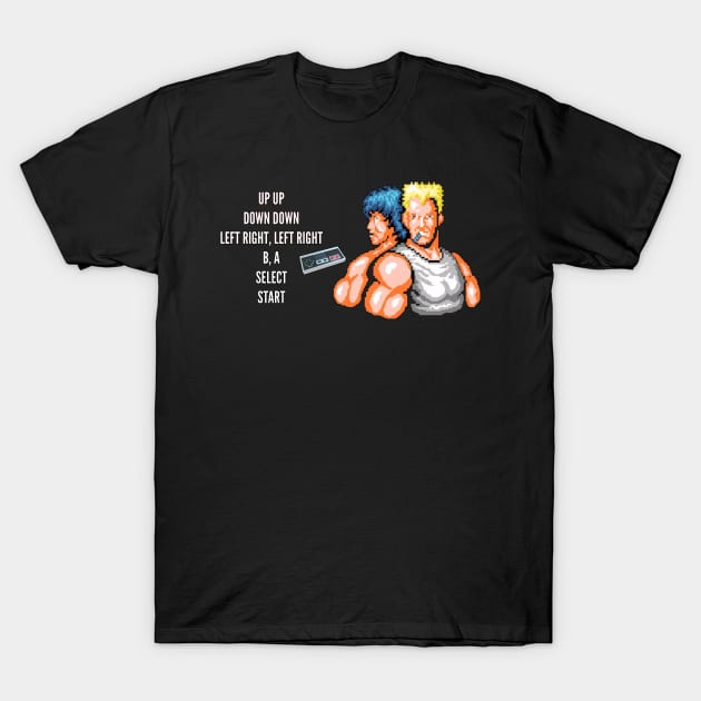 Contra Cheat Code T-Shirt by King Man Productions